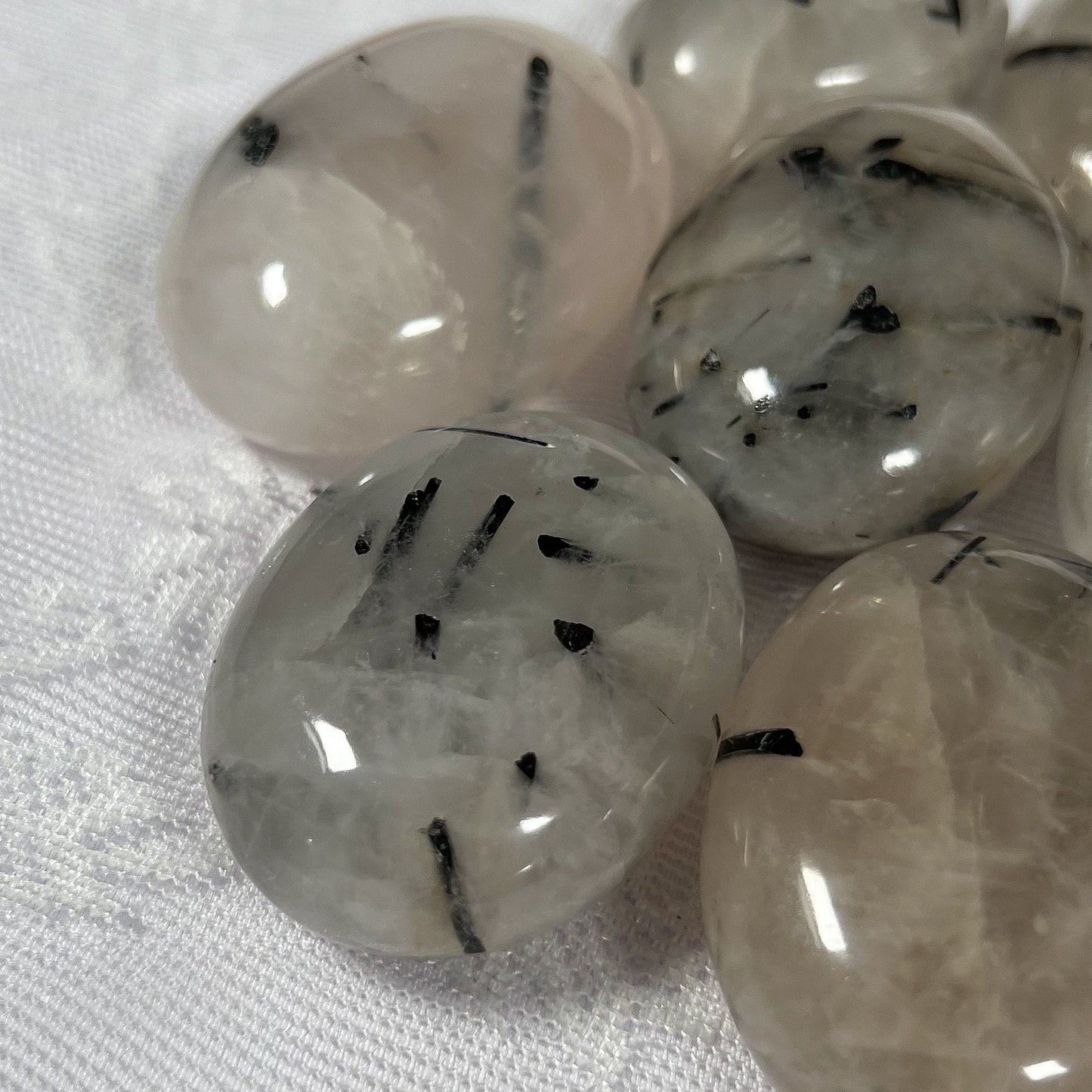 Tourmaline Quartz Palm Stone