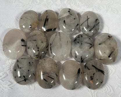 Tourmaline Quartz Palm Stone