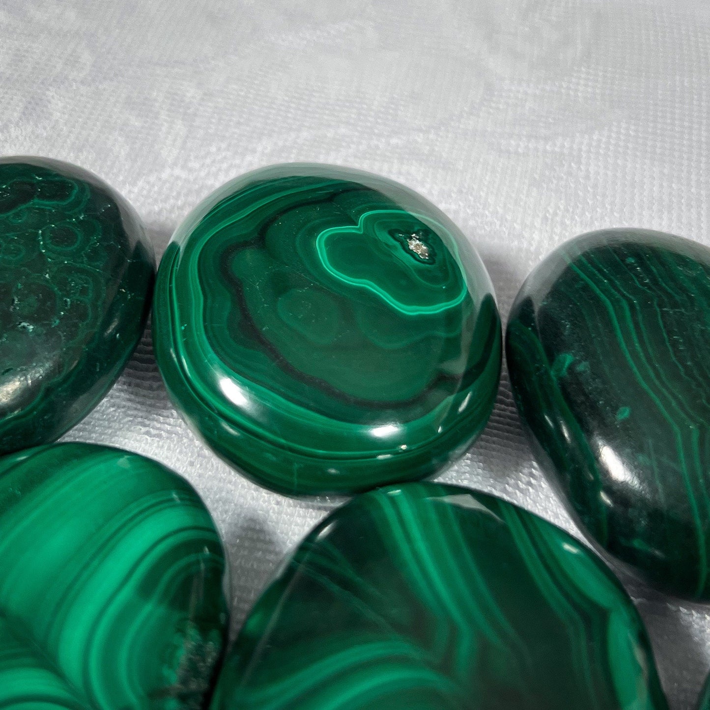 Malachite Palm Stones