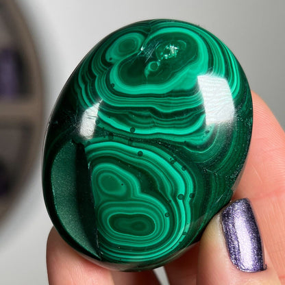 Malachite Palm Stones