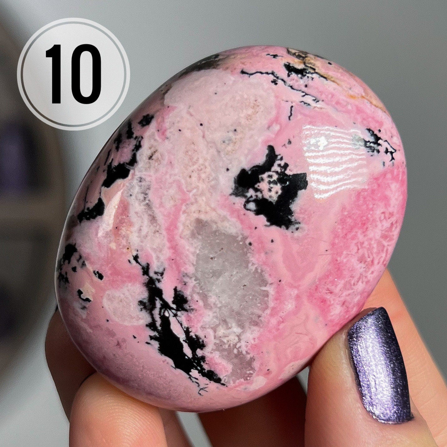 Pink Rhodonite Palm Stones