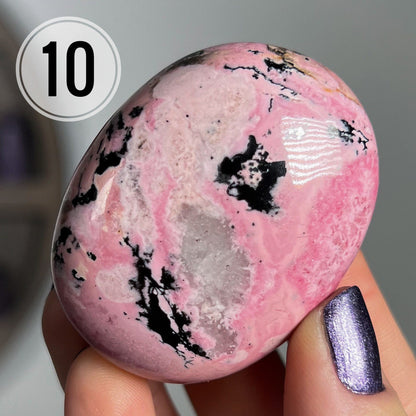Pink Rhodonite Palm Stones