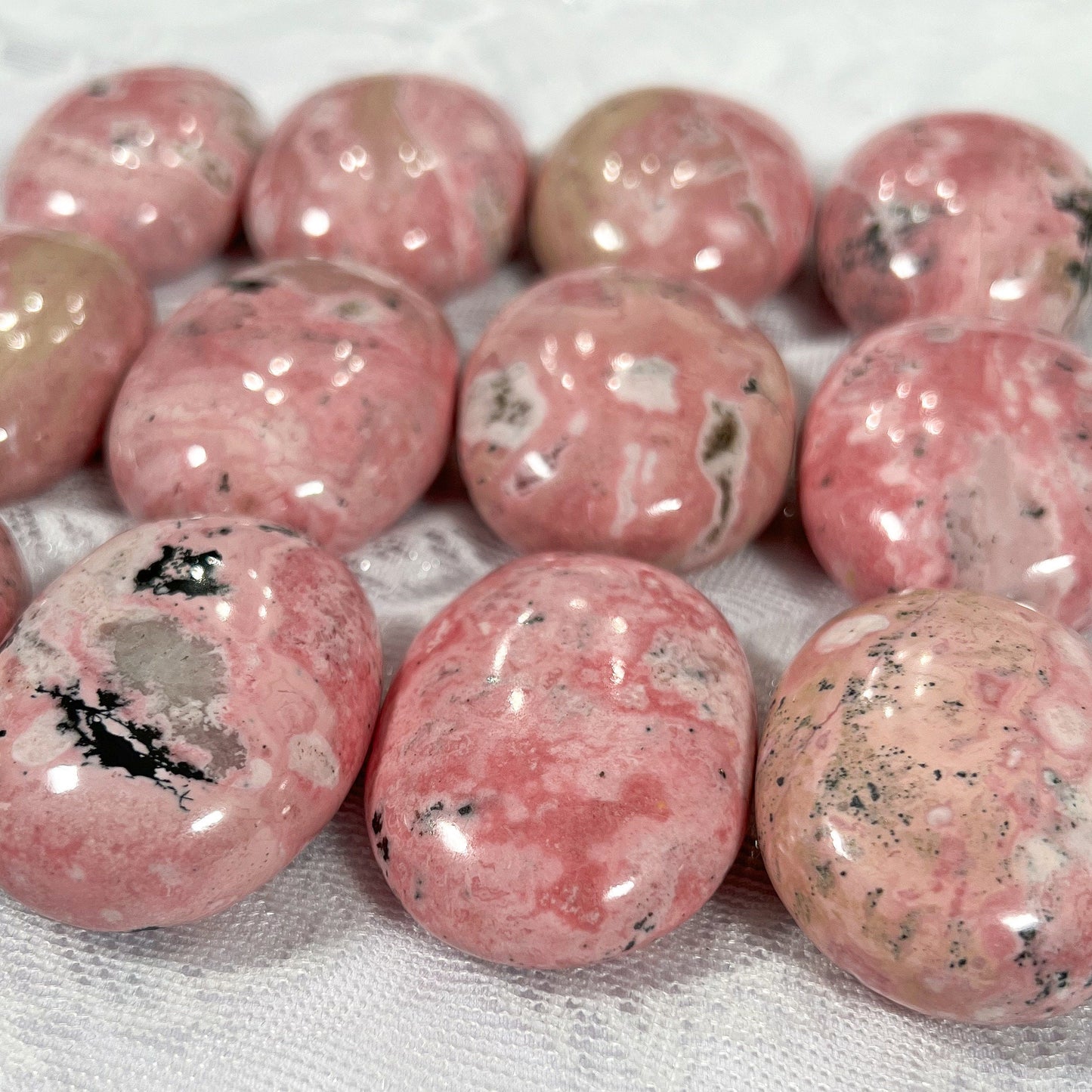 Pink Rhodonite Palm Stones