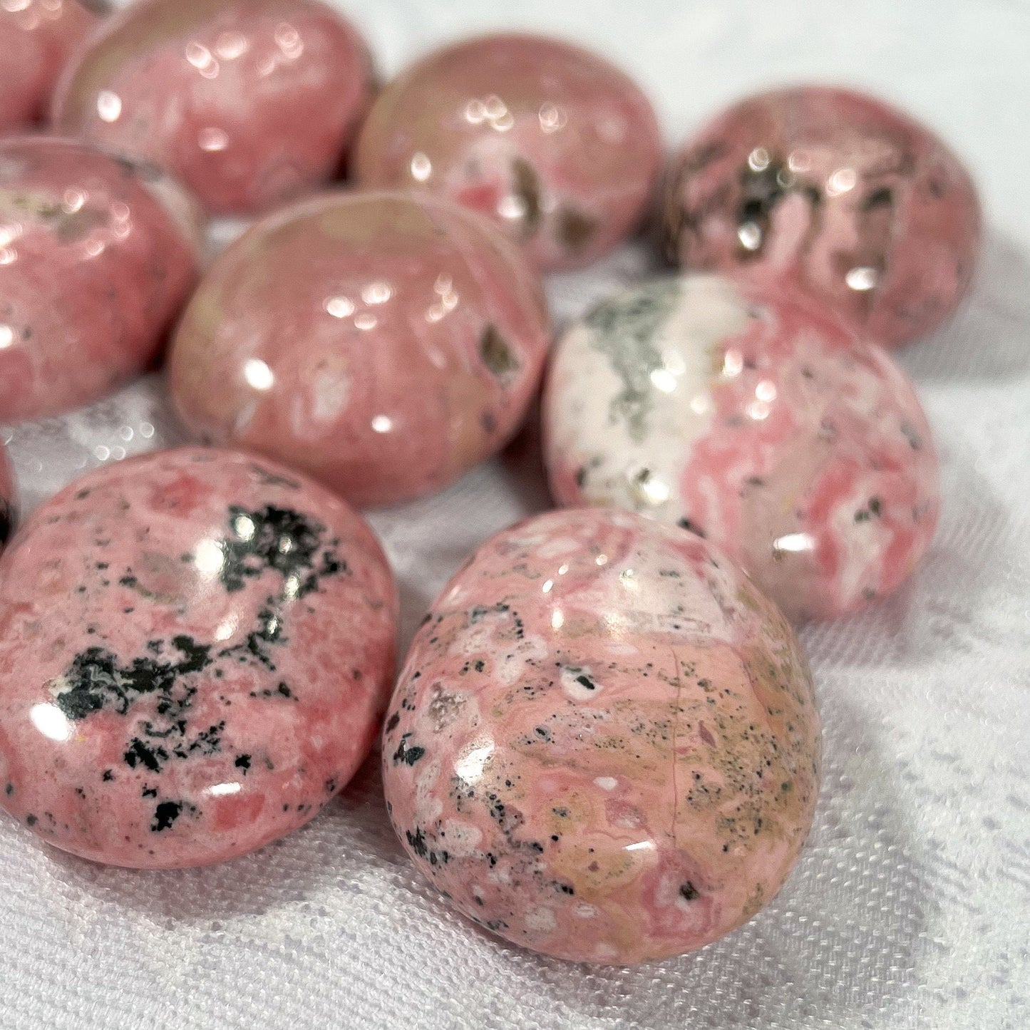 Pink Rhodonite Palm Stones