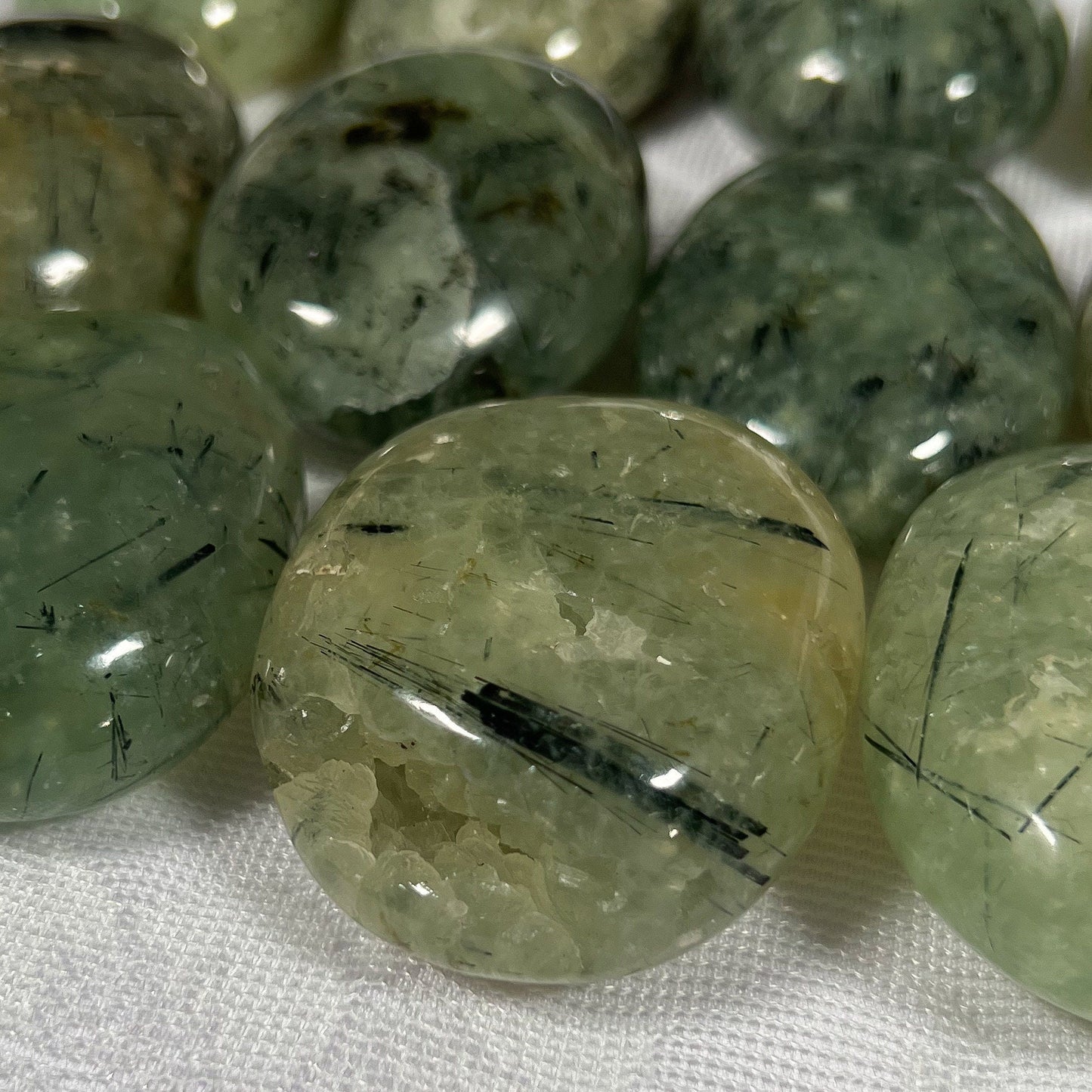 Prehnite Palm Stones
