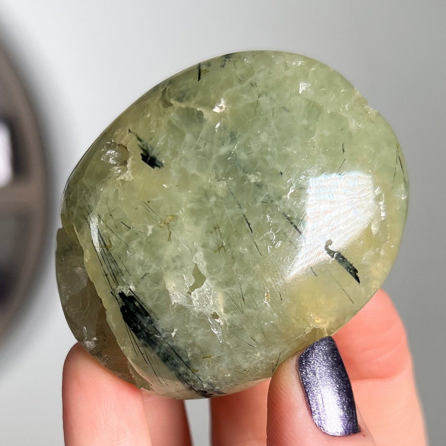 Prehnite Palm Stones