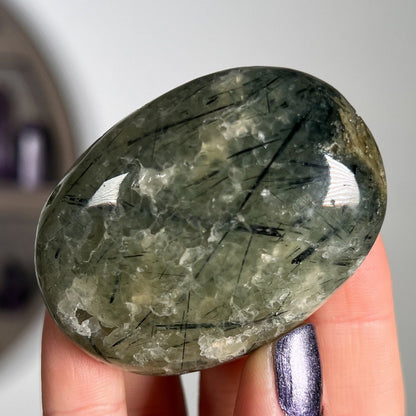 Prehnite Palm Stones