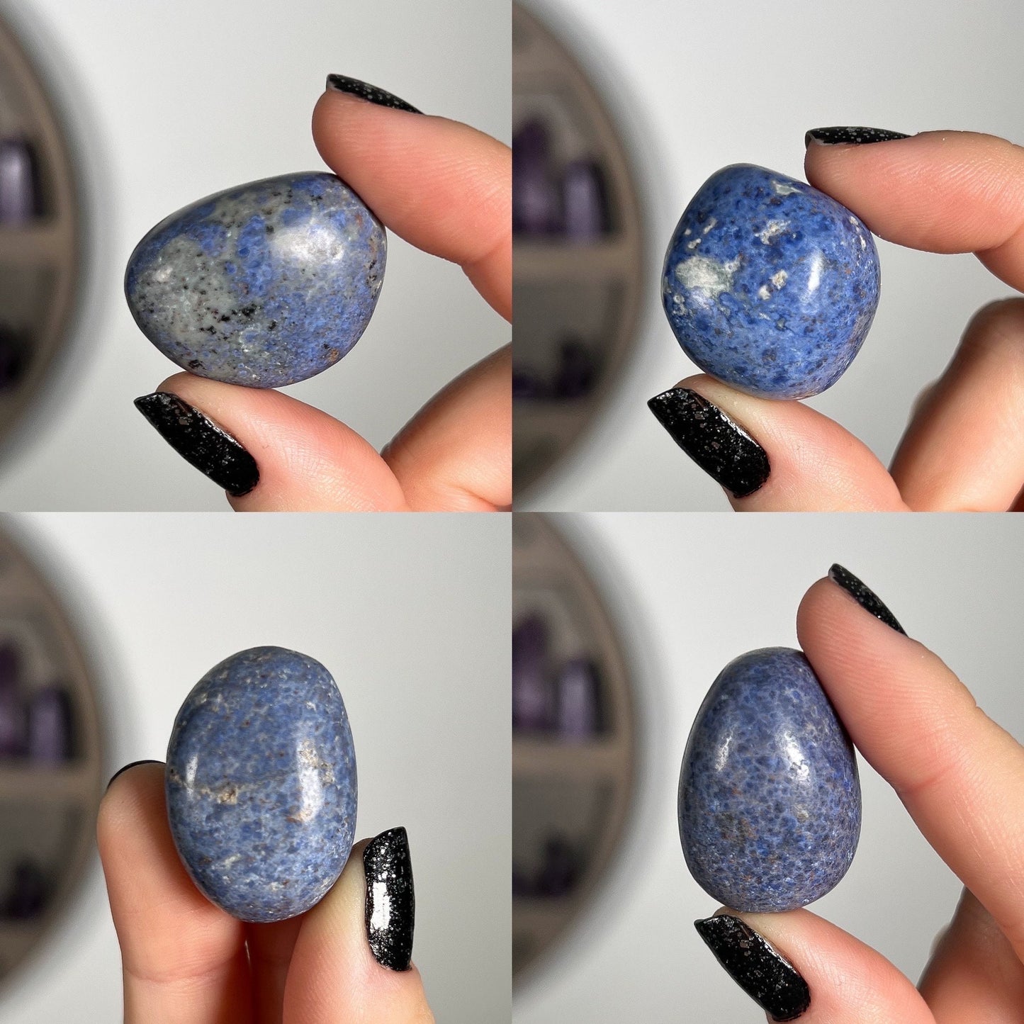 Blue Dumortierite Quartz Tumbles