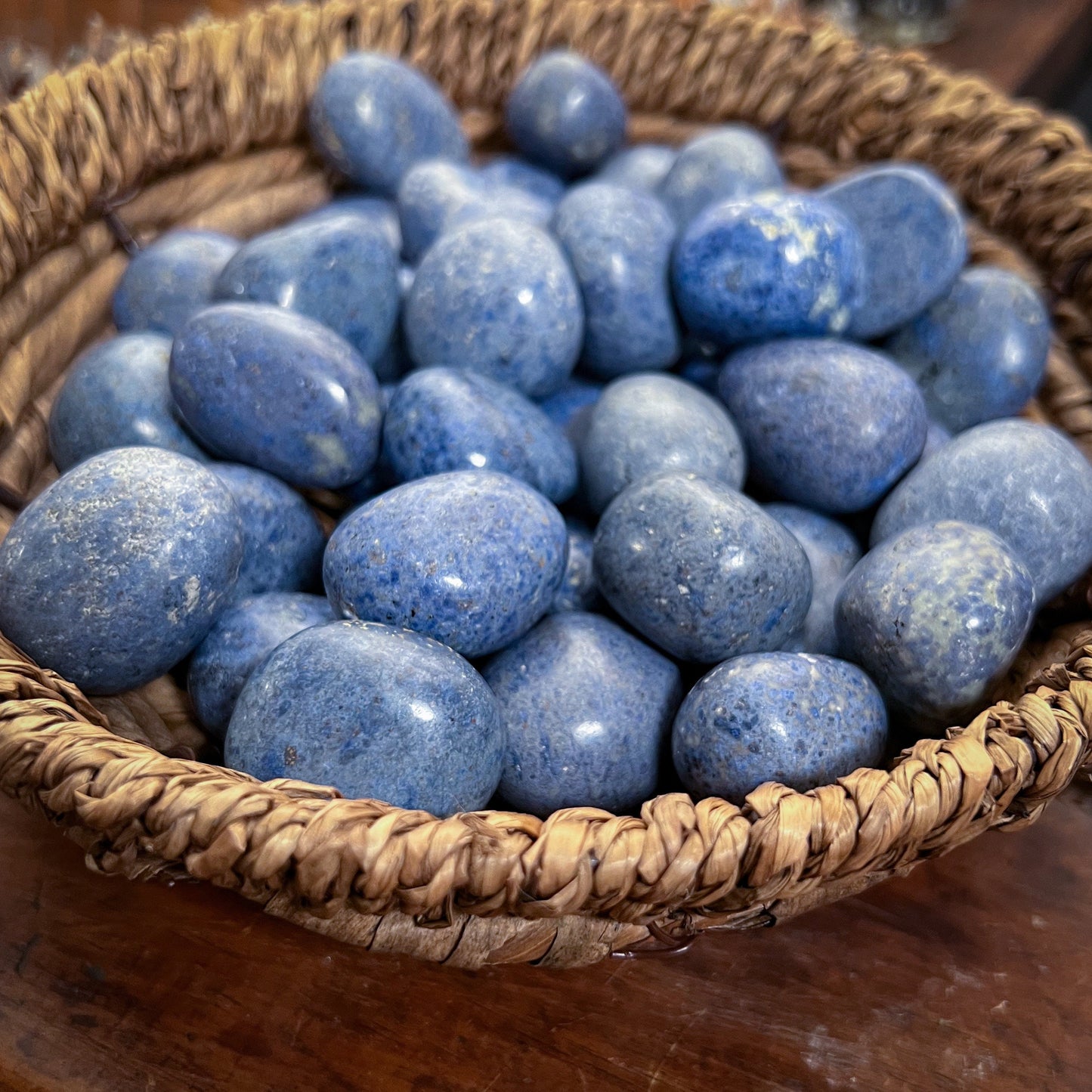 Blue Dumortierite Quartz Tumbles