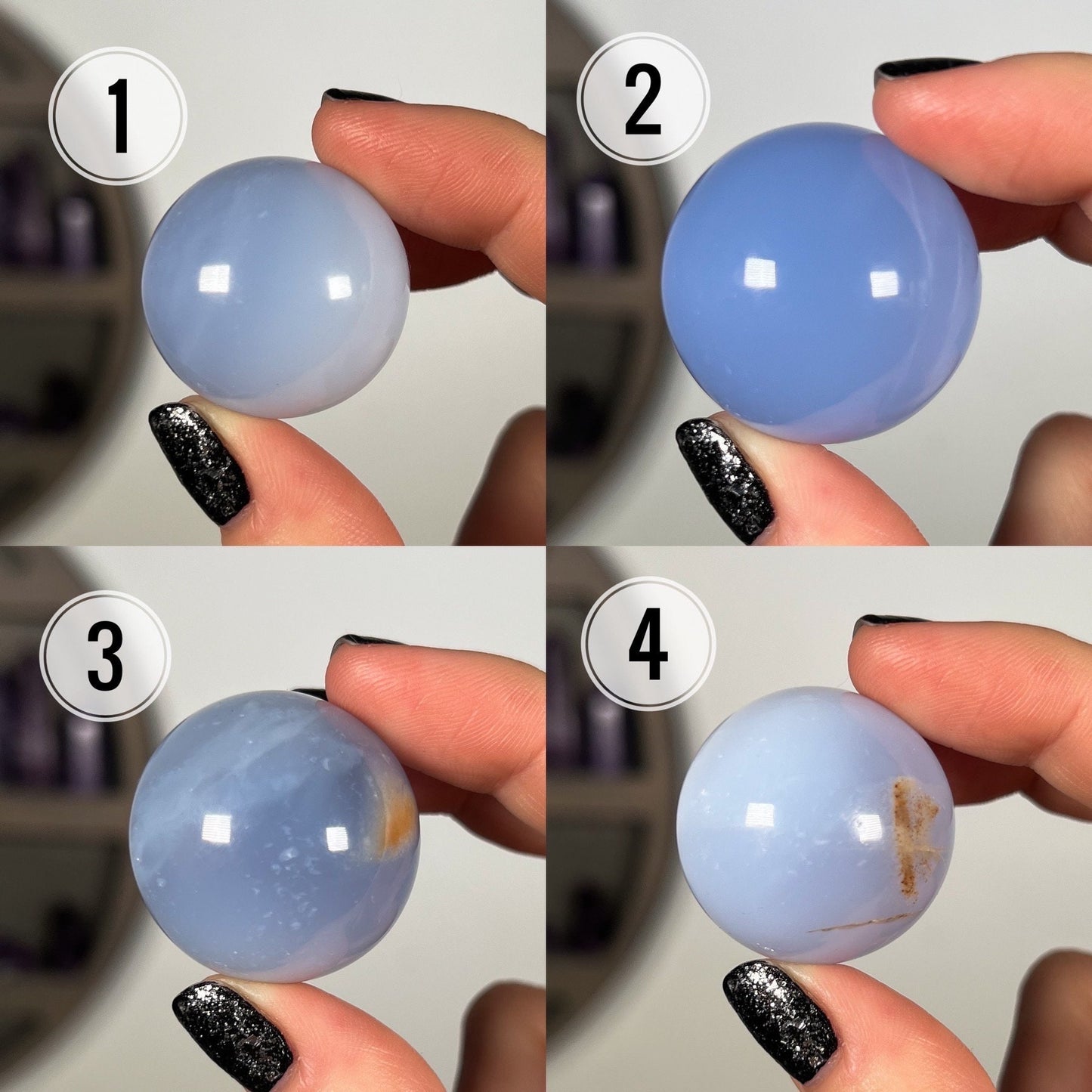 Blue Chalcedony Sphere