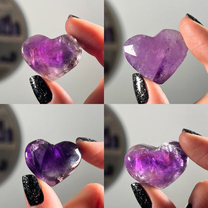 Gem Grade Amethyst Hearts