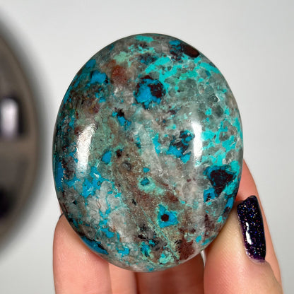 Chrysocolla Malachite Palm Stones