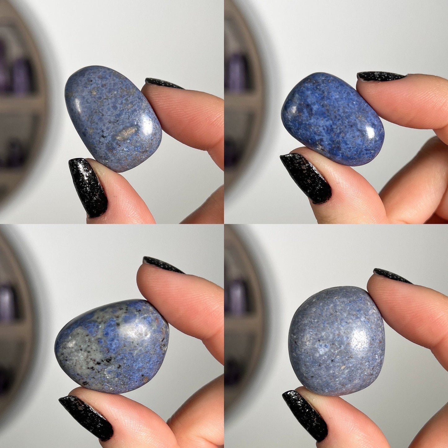 Blue Dumortierite Quartz Tumbles