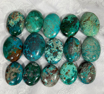 Chrysocolla Malachite Palm Stones