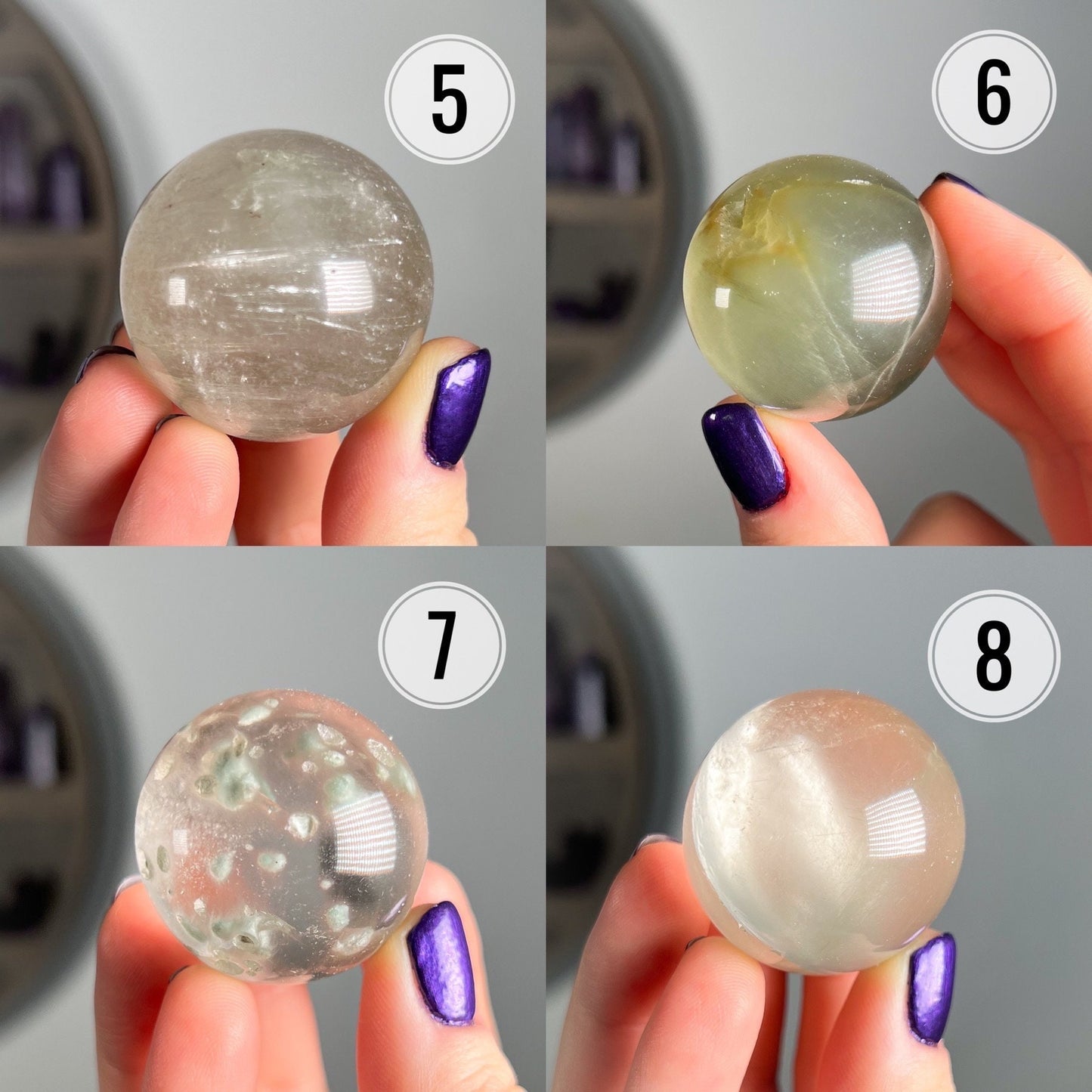 Rutilated Chlorite Quartz Sphere