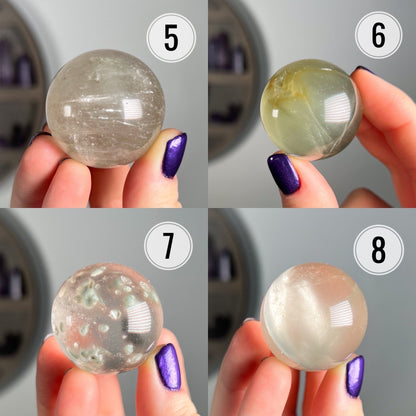 Rutilated Chlorite Quartz Sphere