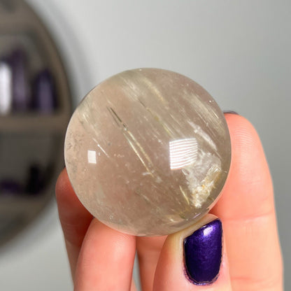 Rutilated Chlorite Quartz Sphere