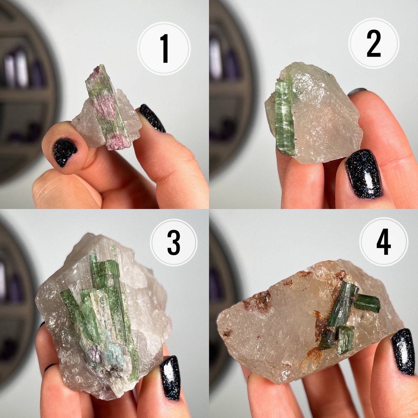 Green Tourmaline & Quartz