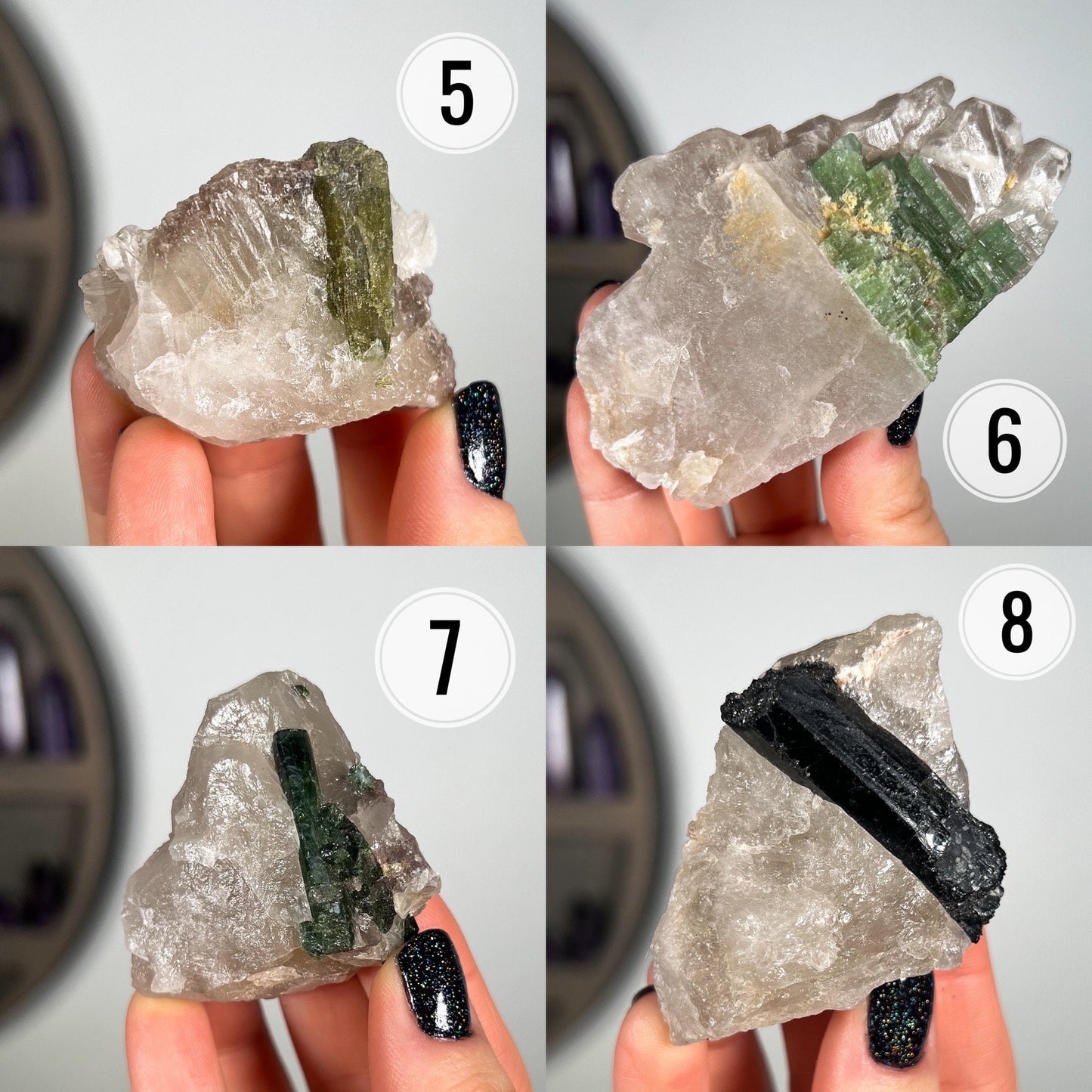 Green Tourmaline & Quartz