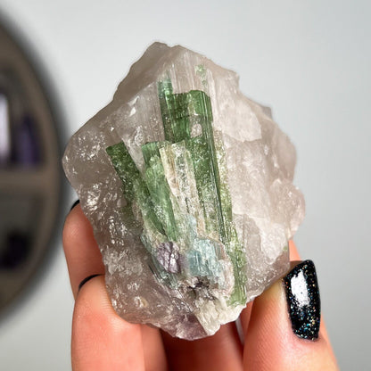 Green Tourmaline & Quartz