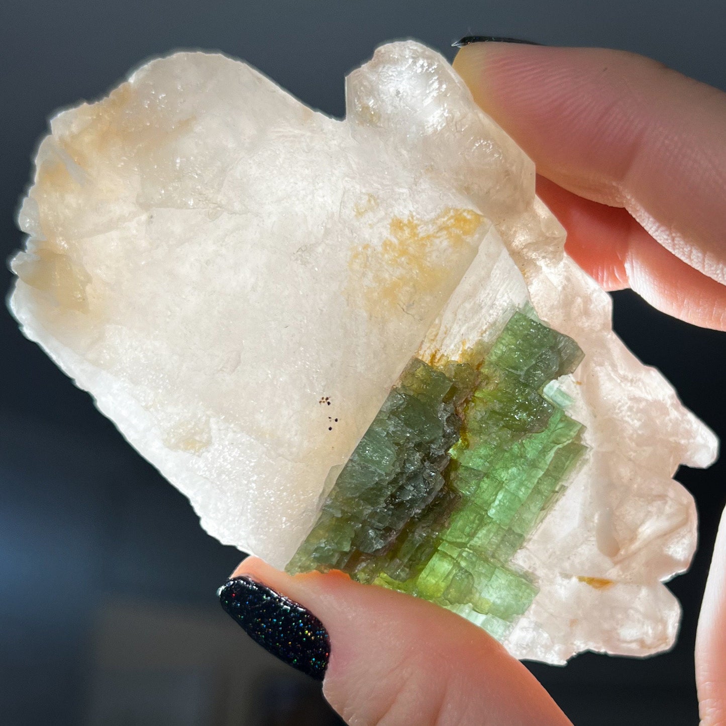 Green Tourmaline & Quartz