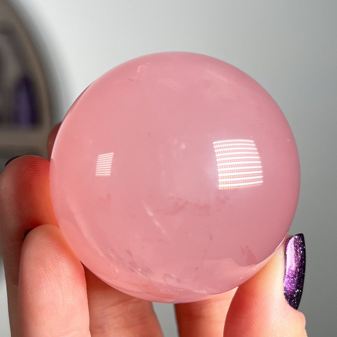 Star Mozambique Rose Quartz Sphere