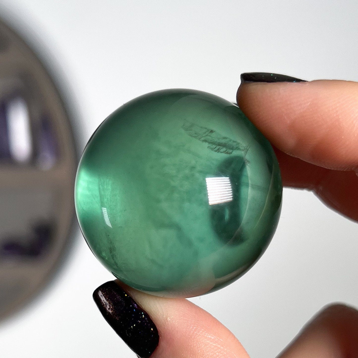 Gem Grade Green Fluorite Sphere