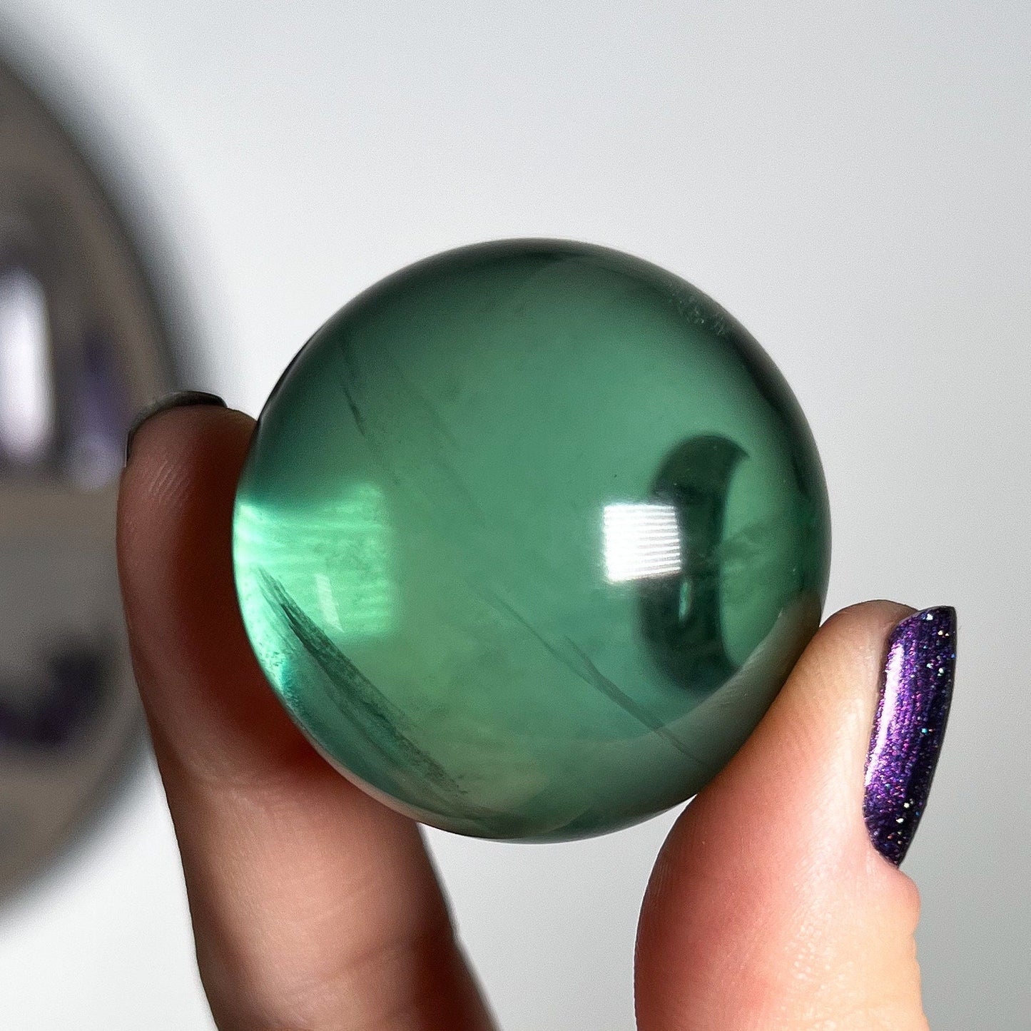 Gem Grade Green Fluorite Sphere