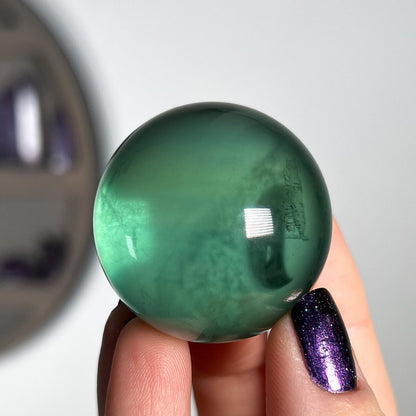 Gem Grade Green Fluorite Sphere