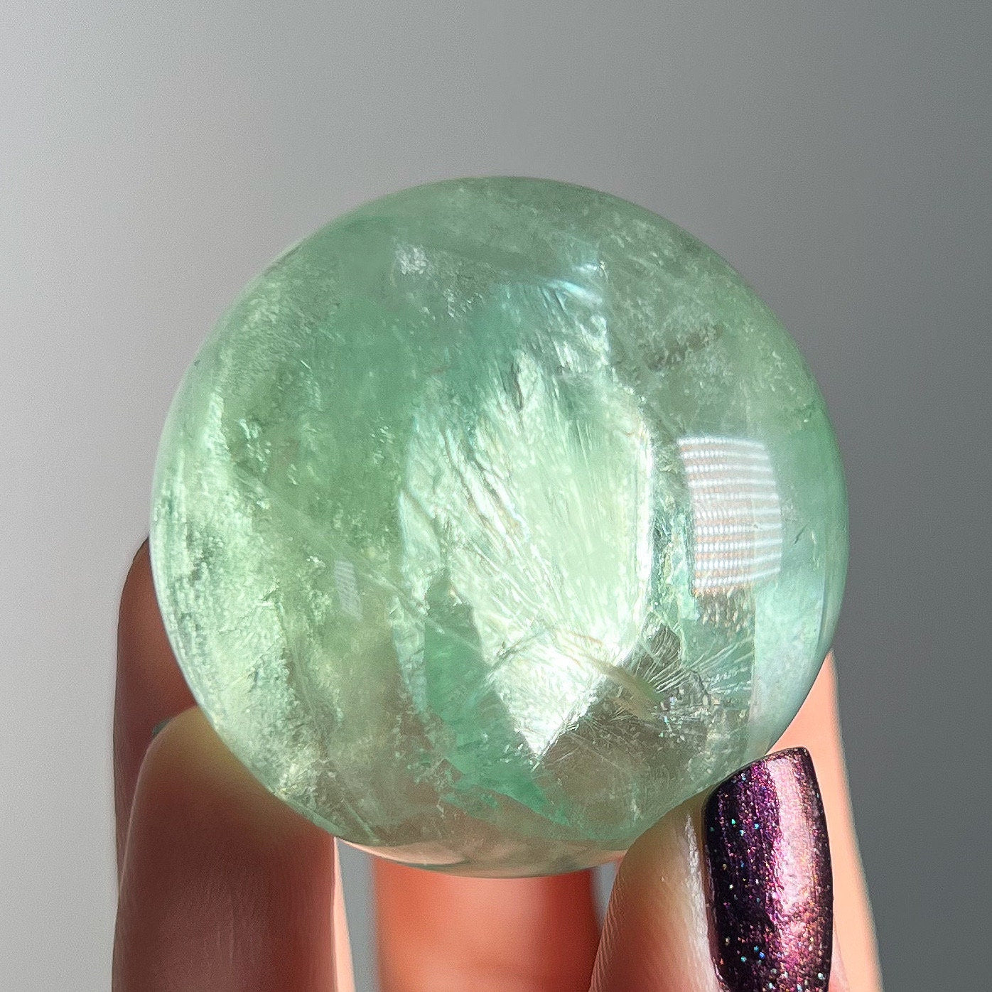 Gem Grade Green Fluorite Sphere