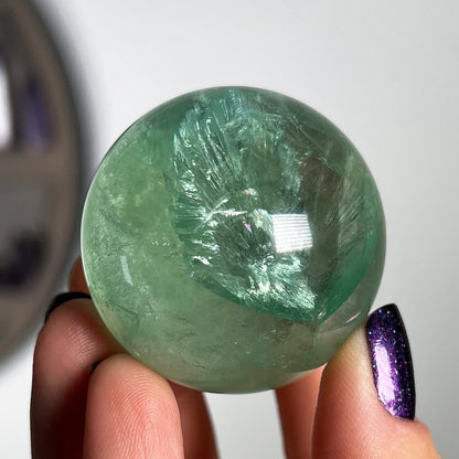 Gem Grade Green Fluorite Sphere