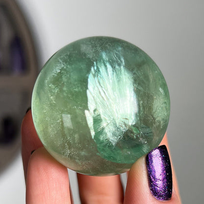 Gem Grade Green Fluorite Sphere