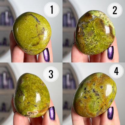 Green Opal Palm Stones