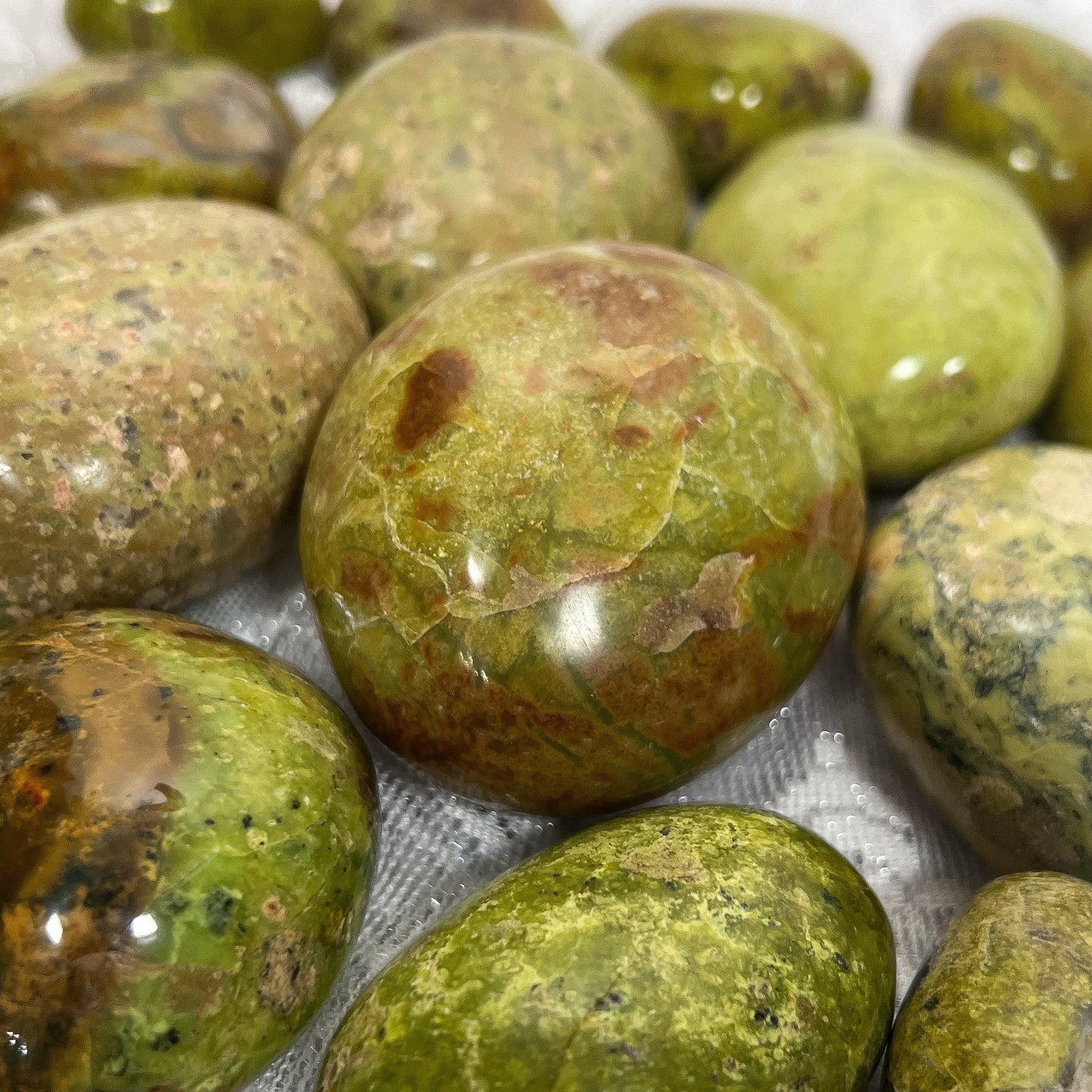 Green Opal Palm Stones