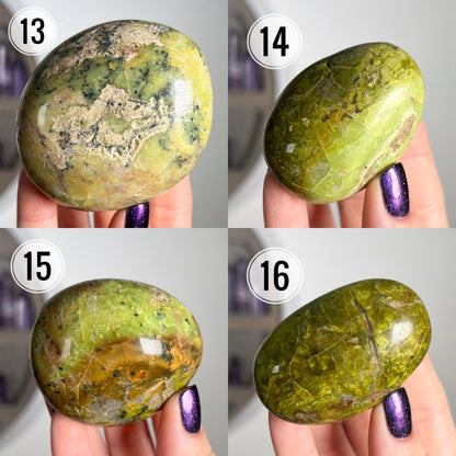 Green Opal Palm Stones