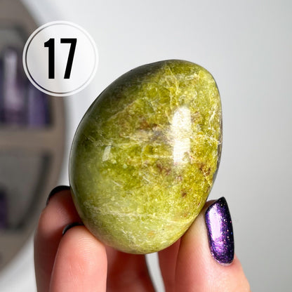 Green Opal Palm Stones