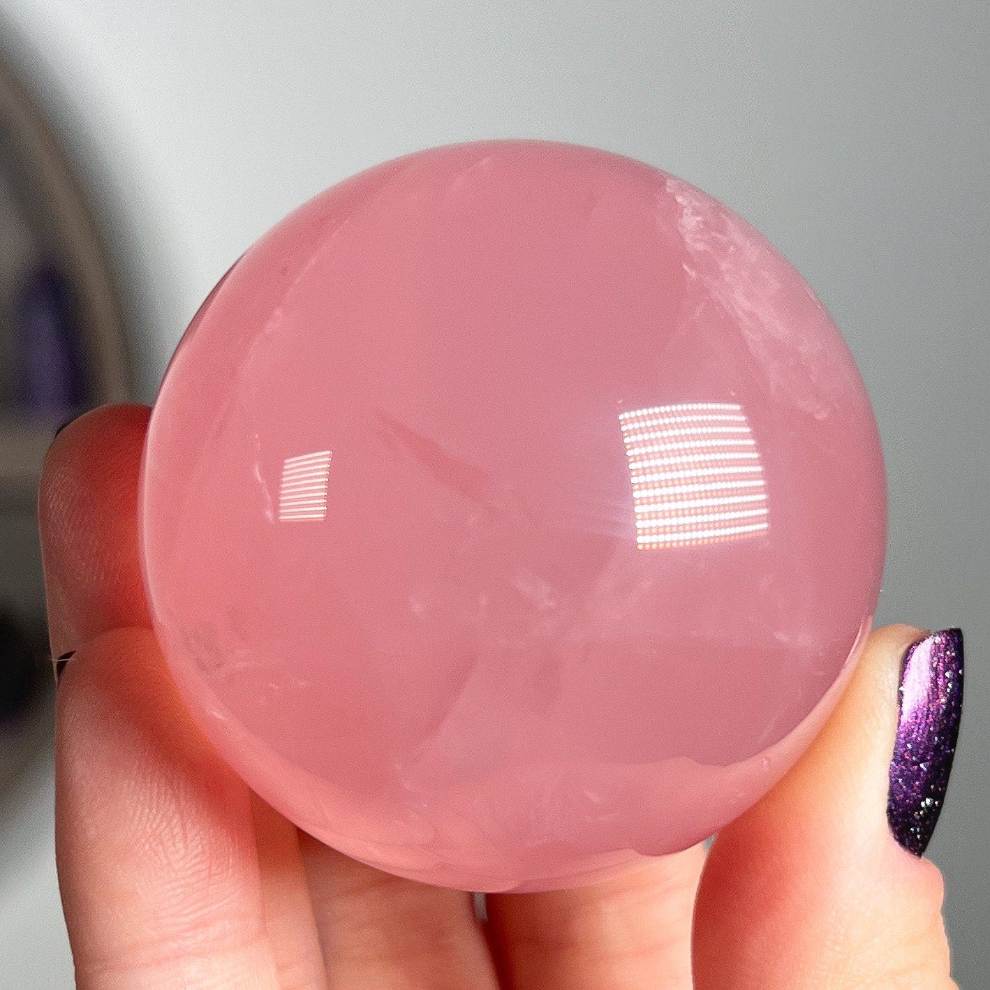 Star Mozambique Rose Quartz Sphere