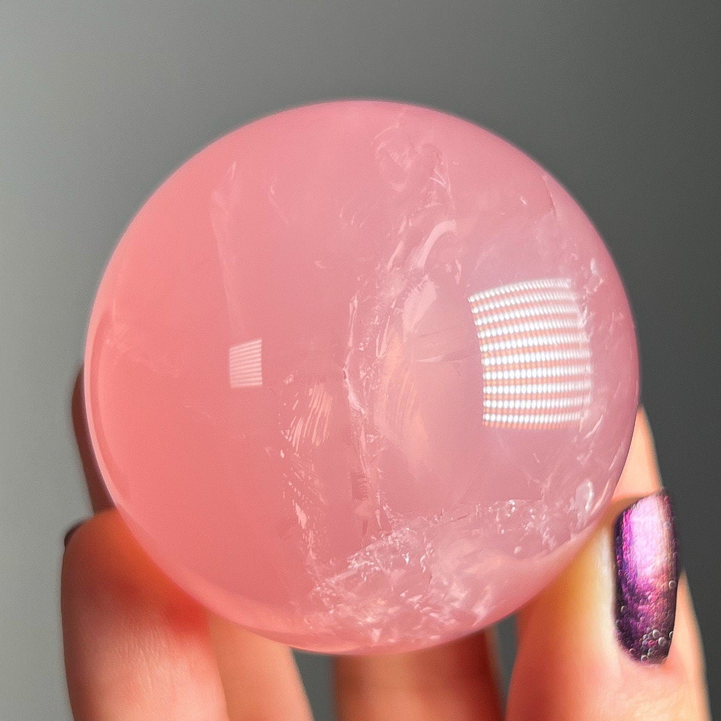 Star Mozambique Rose Quartz Sphere