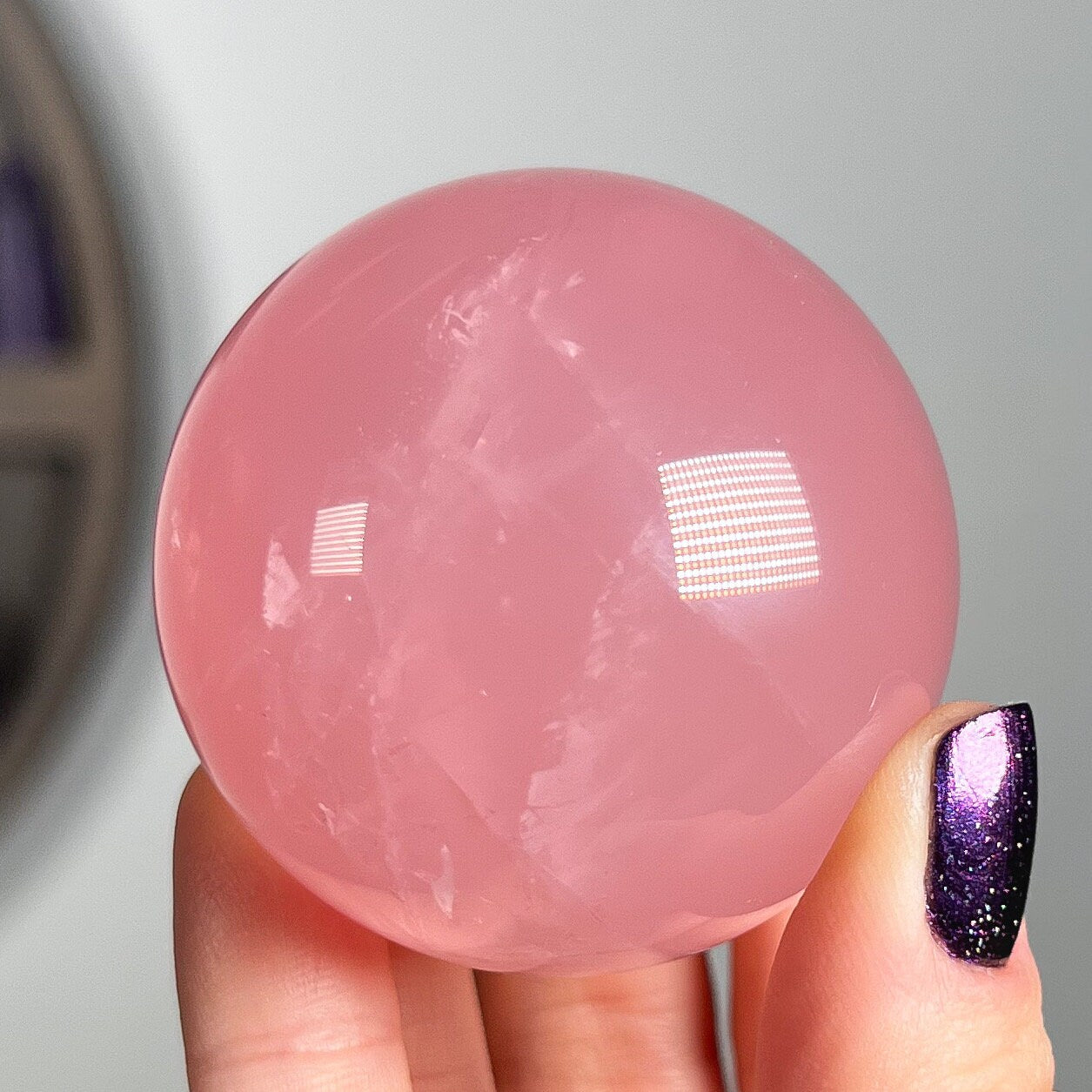Star Mozambique Rose Quartz Sphere