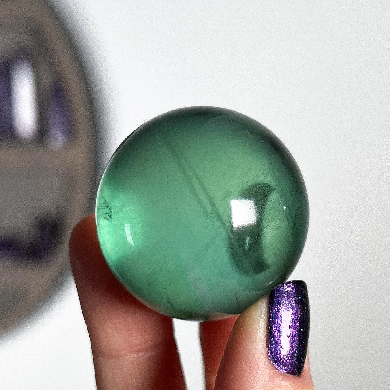 Gem Grade Green Fluorite Sphere
