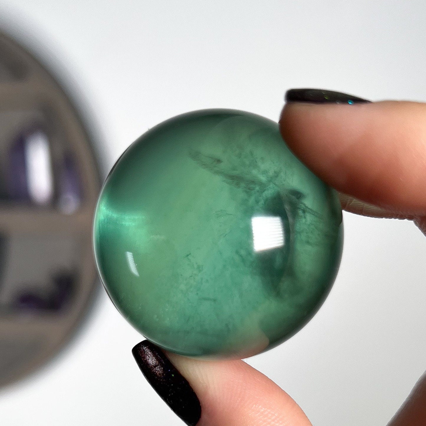 Gem Grade Green Fluorite Sphere