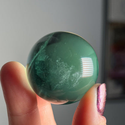 Gem Grade Green Fluorite Sphere