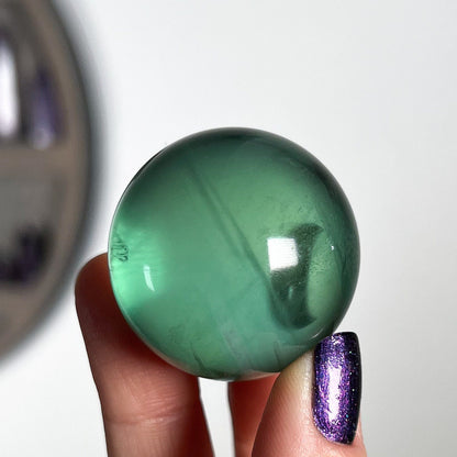 Gem Grade Green Fluorite Sphere