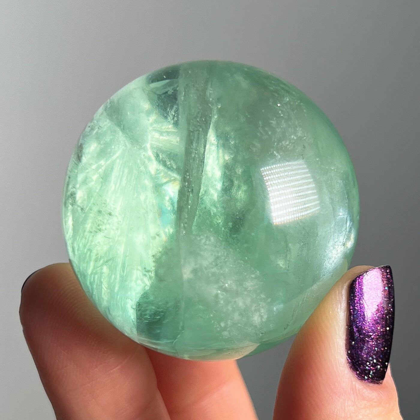 Gem Grade Green Fluorite Sphere