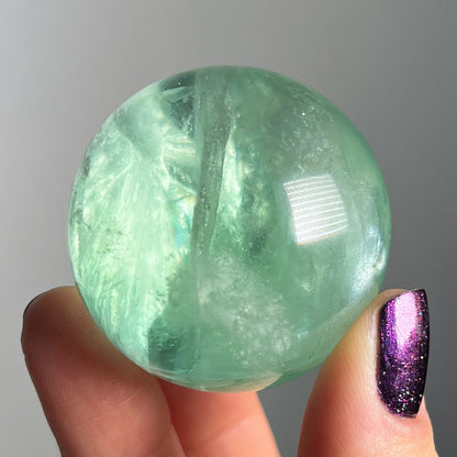 Gem Grade Green Fluorite Sphere