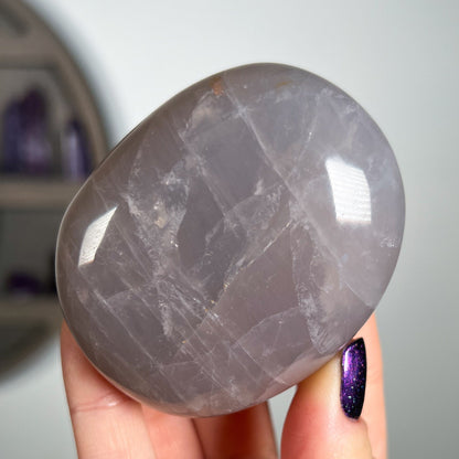 Blue Rose Quartz Palm Stones