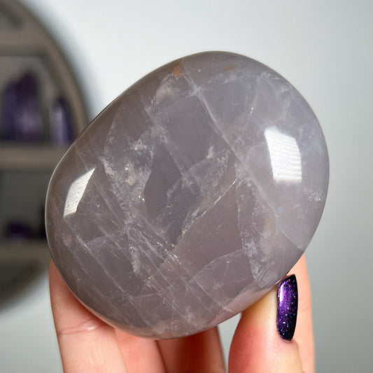 Blue Rose Quartz Palm Stones