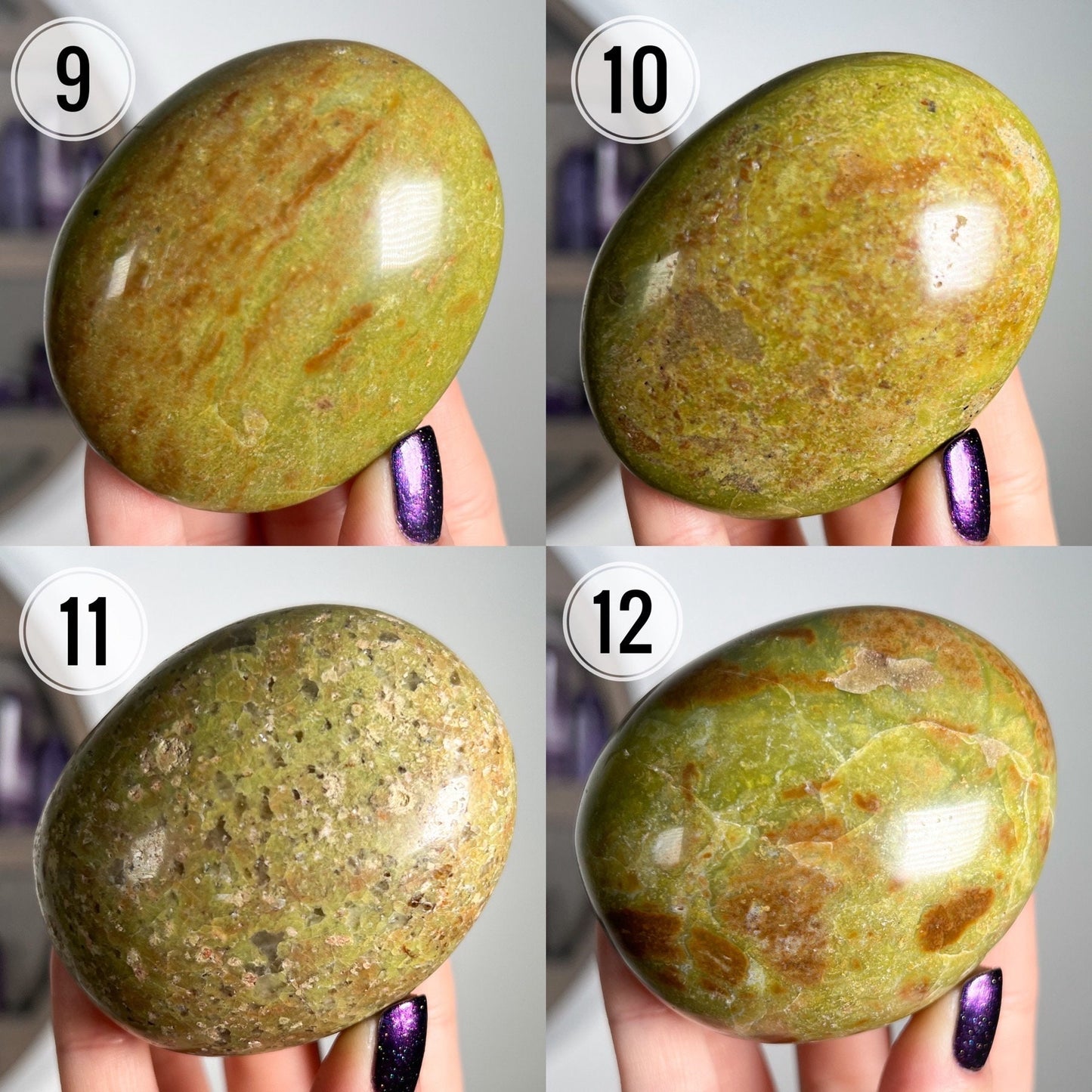 Green Opal Palm Stones