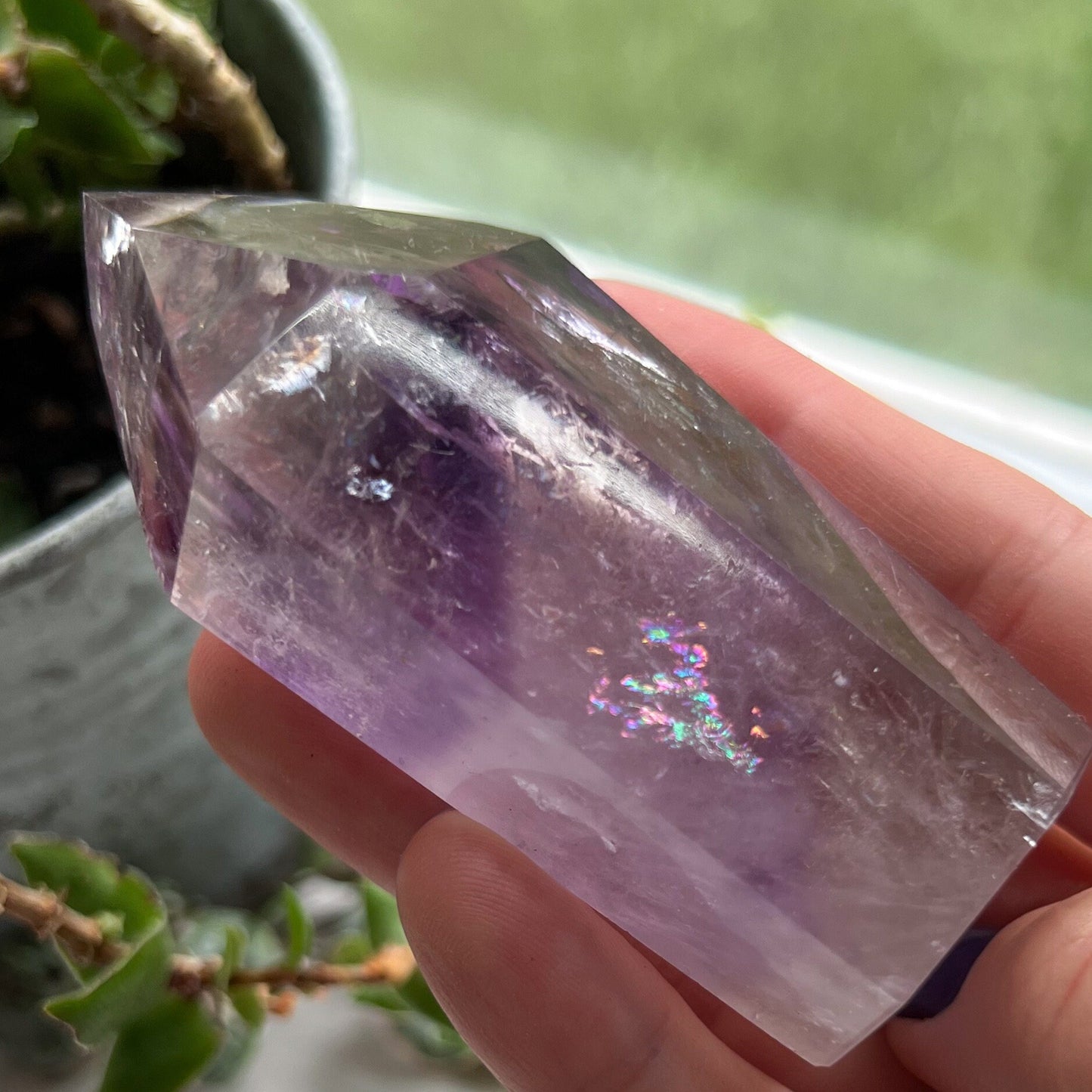 Brazilian Phantom Amethyst Tower