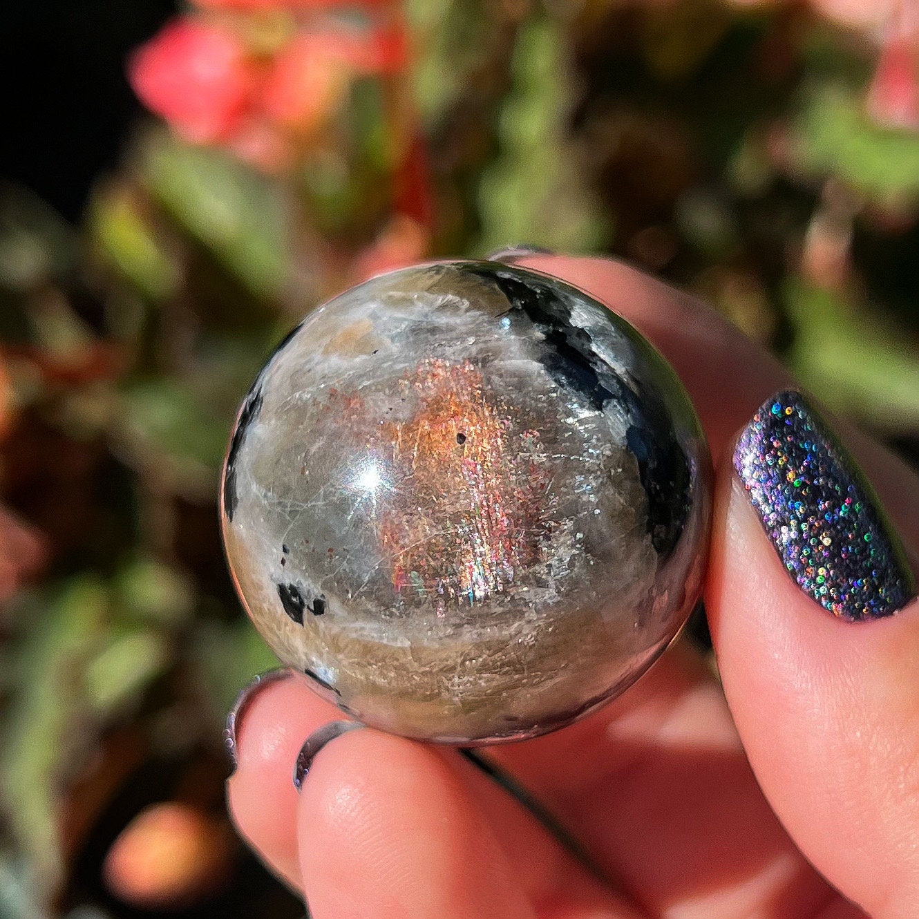 Arusha Confetti Sunstone Sphere